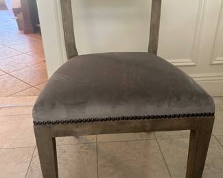 EIGHT VELVET DINING CHAIRS ~ $200 FOR EIGHT ~ W 34, BACK W 19, SEAT H 19 1/2 , SEAT H 17 1/2, W OF SEAT 19