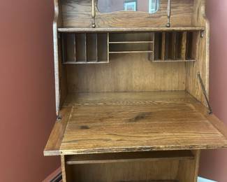 ANTIQUE SECRETARY ~ $200 ~ H 58, W 25, D 11 1/2