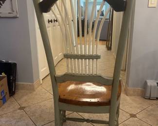 BACK OF CUSTOM HAND PAINTED EDDY WEST DINING CHAIR