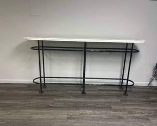 MARBLE TABLE CONSOLE ~ $100 ~ L 87 1/2, W 20, H 42 3/4