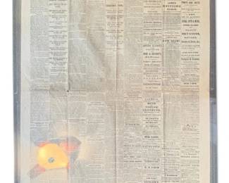 Preserved Chicago Tribune Headline Of Abraham Lincolns Assassination