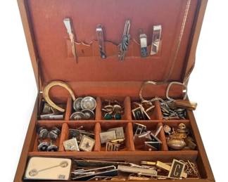 Tie Clips, Cufflinks, More Vintage Mens Jewelry