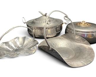 Vintage Hammered Aluminum Dishes