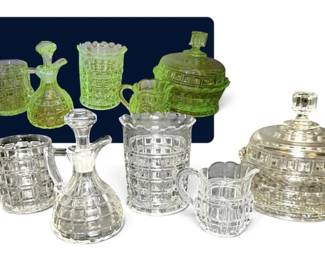 Manganese Glass Cups, Dish, More