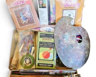 Mystery Sewing, Painting, Craft Lot