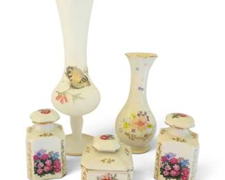Floral Vases, Trinket Box, Perfume Bottles