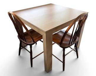 Light Wood Square Table With Chairs