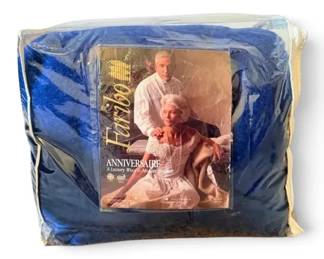 Faribo Royal Blue Wool Mohair Blanket King Size