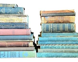 Antique Books Including Arithmetic, Business, More