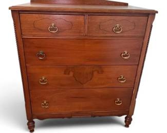 Vintage Wooden Tall Boy Dresser