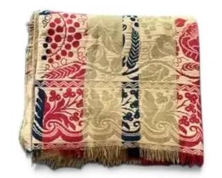 Woven Red, Blue, Brown Blanket