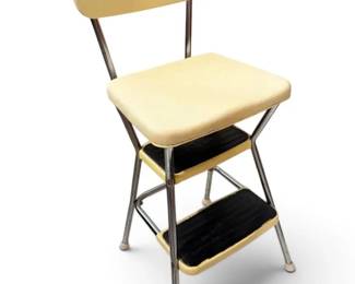 Vintage Yellow Cosco Step Stool Chair