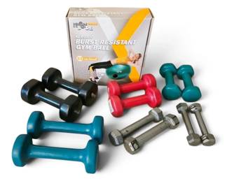 Burst Resistant Gym Ball Hand Weights