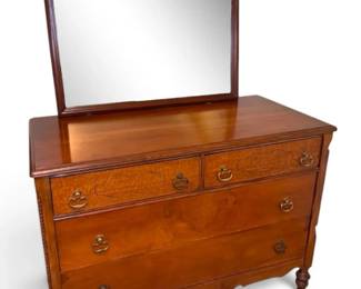 Vintage Wooden Dresser w Mirror