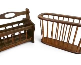 Vintage Wood Magazine Racks
