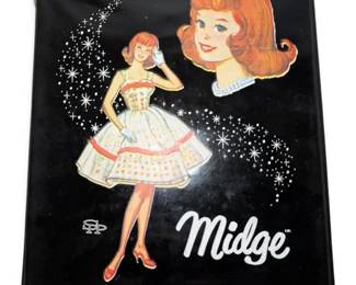 Vintage Midge Barbie Doll w Carrying Case Accessories