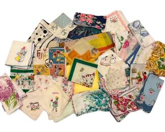 Vintage Colorful Scarves Handkerchiefs