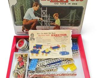 Vintage Erector Set Box Pieces