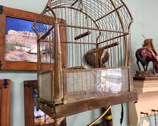 Antique bird cage