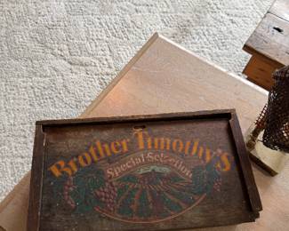 Vintage painted wood box