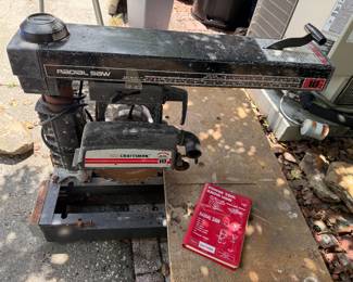 Craftsman radial saw with original manual