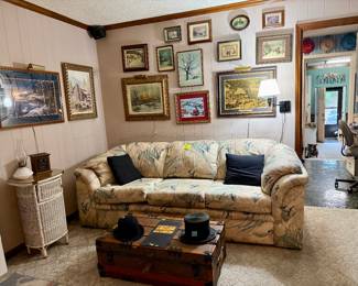 Couch and Art in the Den