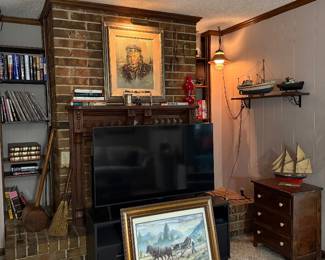 TV, books, art, nautical & navy items