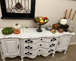 SHABBY CHIC SOLID WOOD BUFFET, FALL DECOR