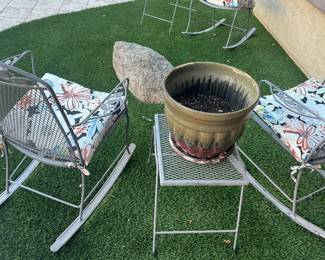 PATIO ROCKERS, ACCENT TABLES