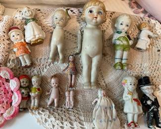FUN VINTAGE PORCELAIN/BISQUE DOLL COLLECTION