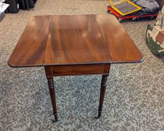 Antique small desk with fold up extenders