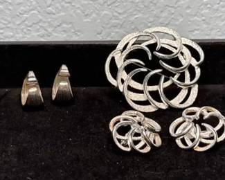 Brooch & Clip Earring Lot with L.H. Segal
