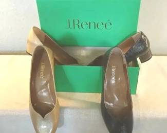 J. Renée Women's Low-Heel Pumps, Size 7M – 2 Pairs