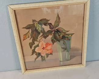 Hibiscus & Vase Floral Print
