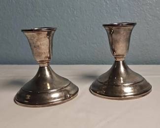 Ready Towle Sterling Silver Candlesticks – Pair, Approx. 4 Inches
