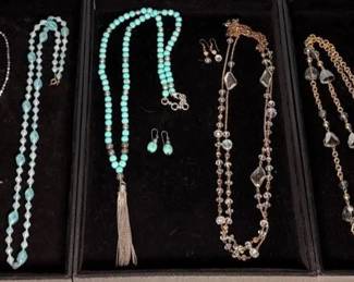 Large Beaded Costume Jewelry Lot: Necklaces, Bracelets & Earring Sets