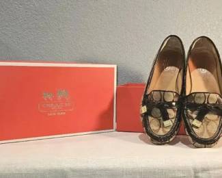 Coach Signature C Jacquard Loafers, Women's Size 6.5B