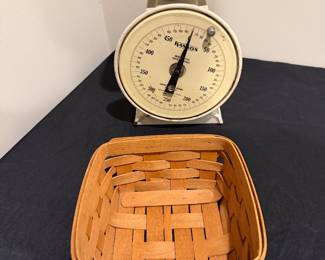 Vintage Scale & Longaberger Basket