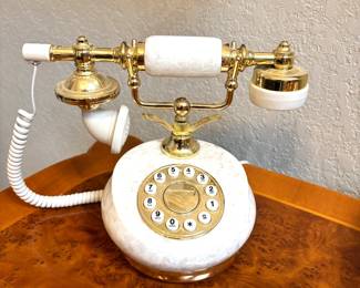 Vintage style white phone