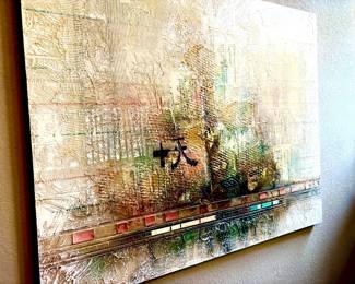 Several impressive large signed contemporary paintings