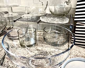 Glass serving pieces