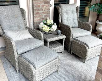 Wicker patio set