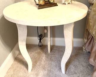 Pair of stone side tables