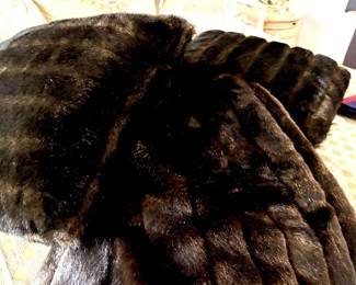 Faux fur throw and pillows