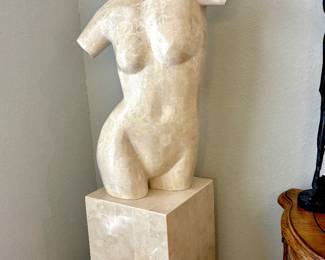 Marquis Collection of Beverly Hills tessellated marble torso