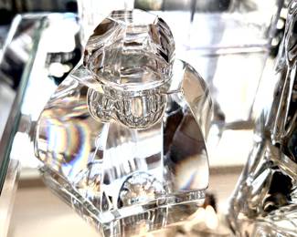 Baccarat rare inkwell with lid