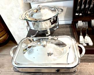 Silver plate serving