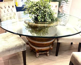 Glass top table