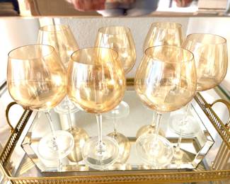 Amber wine glasses
