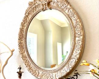 Outstanding heavily carved large mirror